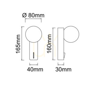 Boletta Wall Lamp Open Design Highlights White Opal Metal Glass G9 80 mm small 4