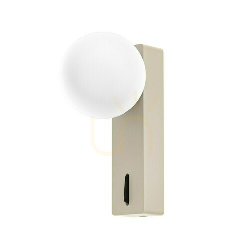 Check Boletta Wall Lamp Open Design Highlights White Opal Metal Glass G9 80 mm