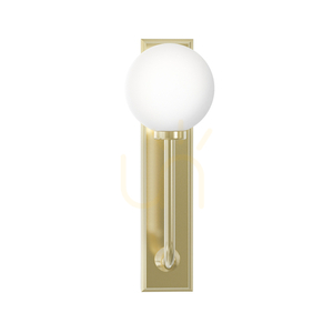 Wall lamp Open Design Highlights Ero White Opal Satin Gold IP44 G9 300 mm small 3