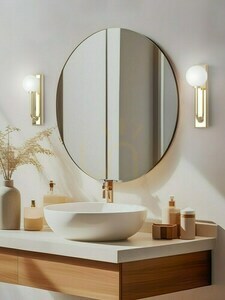 Ero Wall Lamp Gold White Opal IP44 by Open Design Highlights small 1
