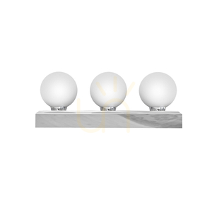 Wall Lamp Open Design Highlights Merino Opal White Chrome IP44 G9 3-Light 300 mm small 1