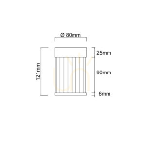 Ceiling Light Fiatto Open Design Highlights Black Glass Metal 80 mm G9 IP20 small 4