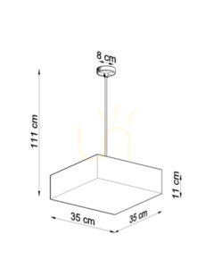 Pendant lamp HORUS 35 white Sollux small 3