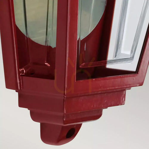Check Elstead Deco Lane Outdoor Half Wall Lantern Red E27 IP44 32.5 cm
