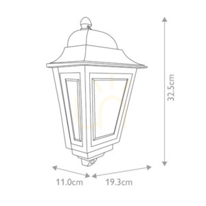Deco Lane wall lantern - 1 light source - Red Elstead small 5