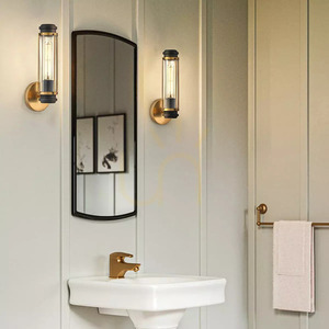 Masthead Wall Light - 1 light source - Heritage Brass and Black Elstead small 4