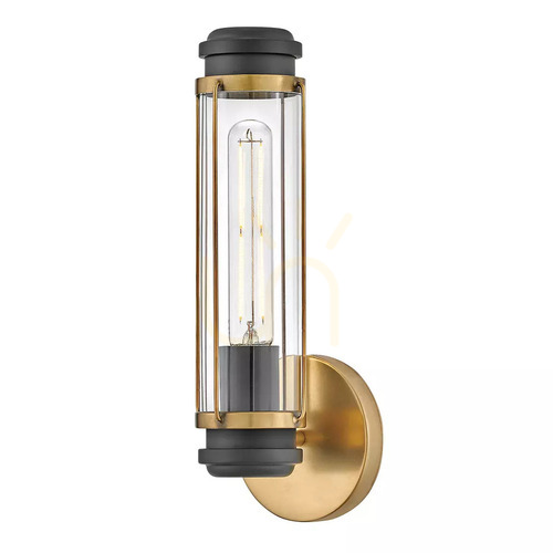 Check Masthead wall lamp - 1 light source - Classic brass Elstead