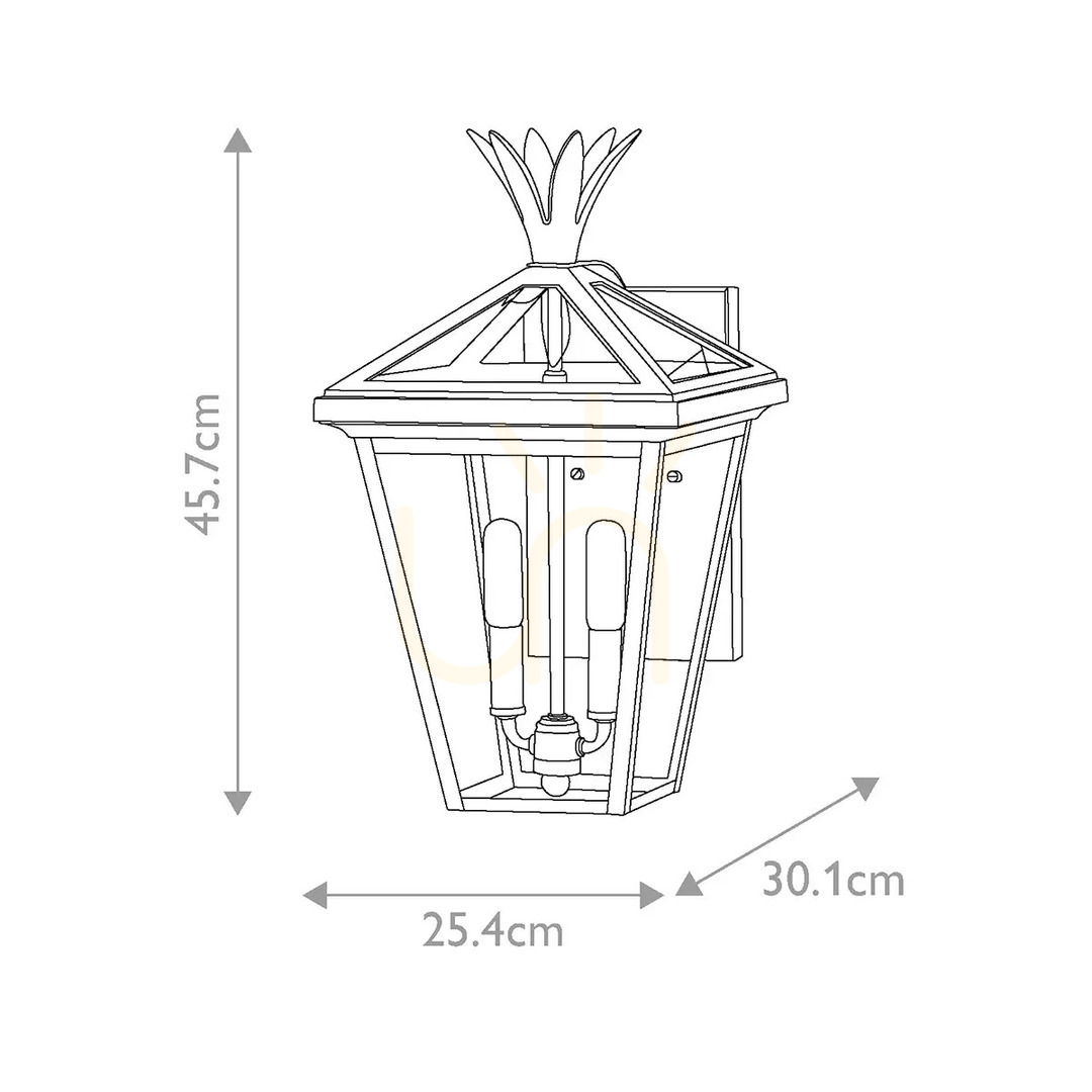Check Palma medium wall lantern - 2 light sources - Black Elstead Palma medium wall lantern - 2 light sources - Black Elstead