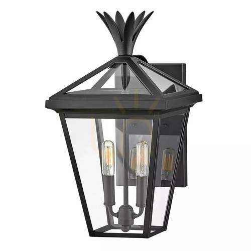 Check Palma medium wall lantern - 2 light sources - Black Elstead