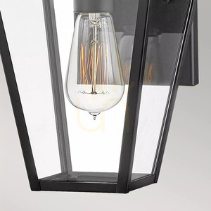 Palma small outdoor wall lantern - 1 light source - black - Elstead small 1