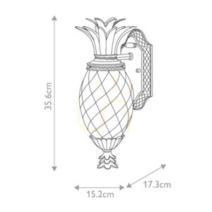 Plantation small wall lantern - 1 light source - Patinated bronze Elstead 6 Plantation small wall lantern - 1 light source - Patinated bronze Elstead small 6