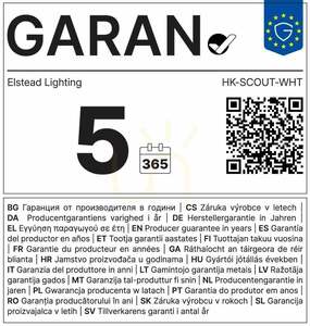 Scout outdoor wall light GU10 IP44 – satin white – Hinkley / Elstead small 7