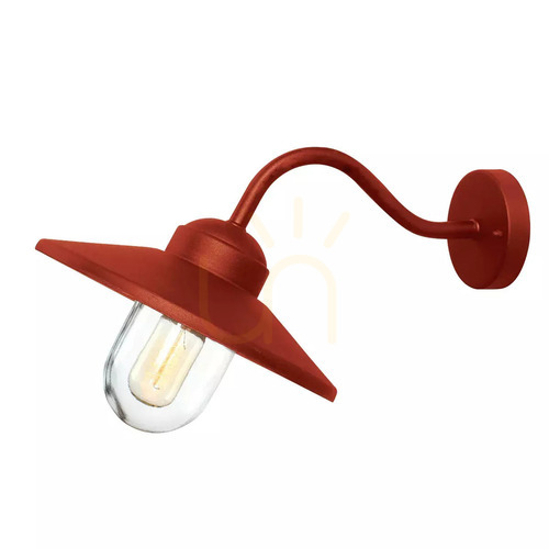 Check Klampenborg wall lantern - 1 light source - Extinguished red Elstead