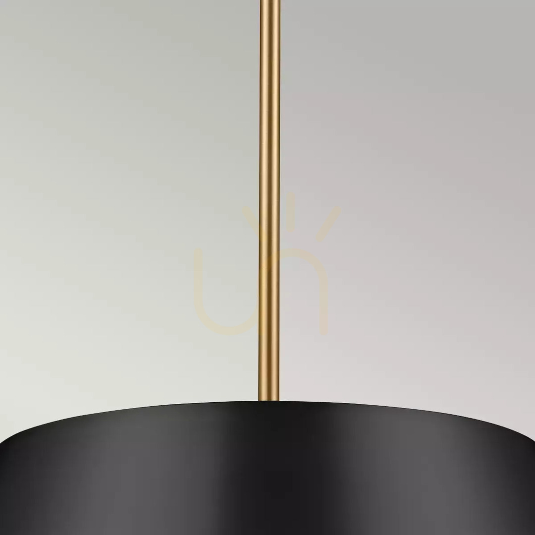 View Luella Pendant Lamp, Semi-Plaf - 3 light sources - Black, brass Elstead Luella Pendant Lamp, Semi-Plaf - 3 light sources - Black, brass Elstead