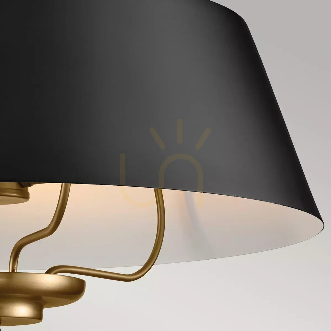Display Luella Pendant Lamp, Semi-Plaf - 3 light sources - Black, brass Elstead Luella Pendant Lamp, Semi-Plaf - 3 light sources - Black, brass Elstead