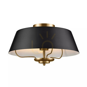 Luella Pendant Lamp, Semi-Plaf - 3 light sources - Black, brass Elstead 6 Luella Pendant Lamp, Semi-Plaf - 3 light sources - Black, brass Elstead small 6
