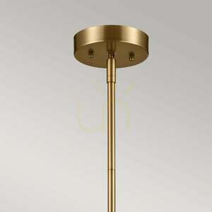 Luella Pendant / Semi-Flush Ceiling Light - 4 light sources - Black and Brass Elstead small 9