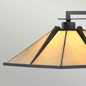 Pomeroy Tiffany table lamp - 1xE27 - Western Bronze Elstead small 1