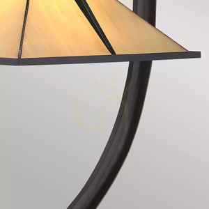 Pomeroy Tiffany table lamp - 1xE27 - Western Bronze Elstead small 2