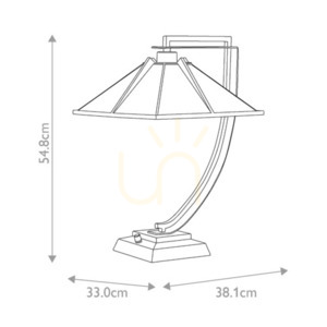 Pomeroy Tiffany table lamp - 1xE27 - Western Bronze Elstead small 5