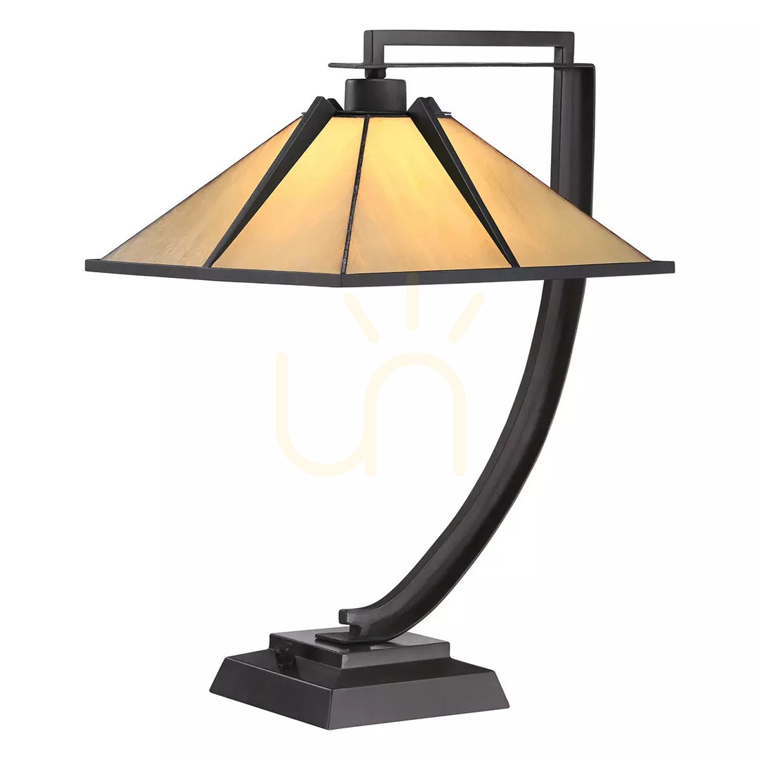 Pomeroy table lamp - 1 light source - Western brown Elstead