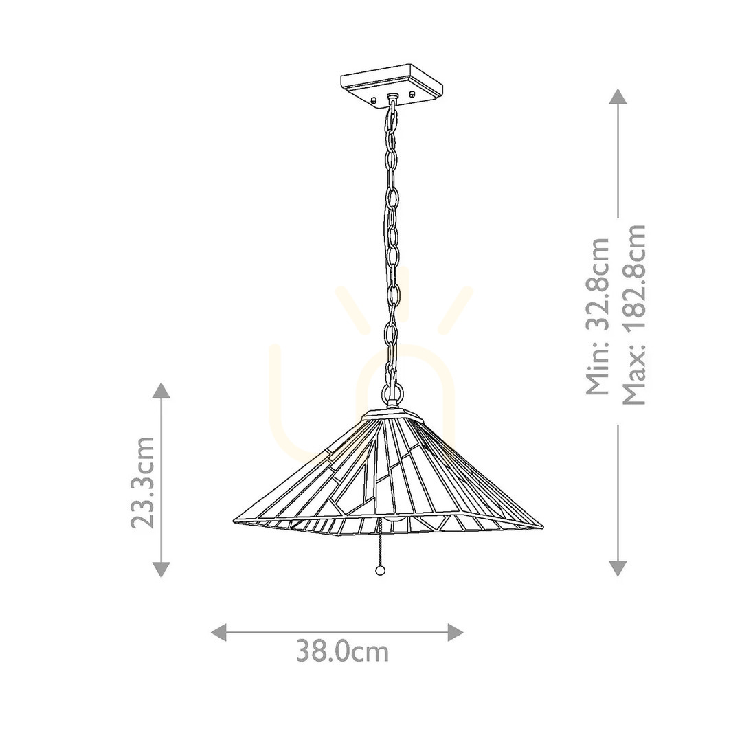 Preview Alderley pendant lamp - 1 light source - Vintage brown Elstead Alderley pendant lamp - 1 light source - Vintage brown Elstead