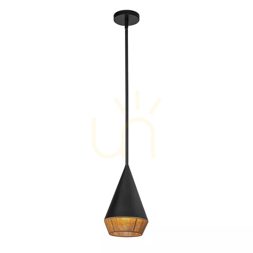 Check Daphne small pendant lamp - 1 light source - Matte black Elstead