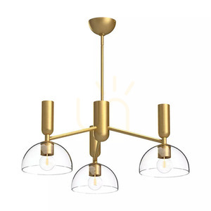 Jude chandelier - 3 light sources - Brushed gold Elstead small 0