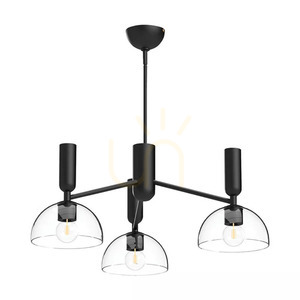 Jude chandelier - 3 light sources - Matte black Elstead 0 Jude chandelier - 3 light sources - Matte black Elstead small 0