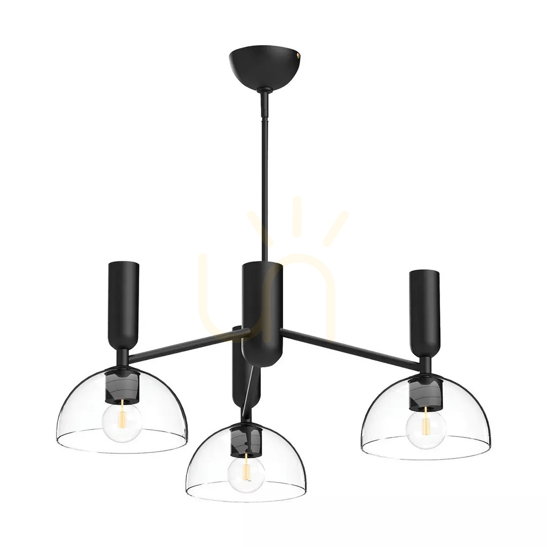 Jude Kronleuchter - 3 Lichtquellen - Mattschwarz Elstead