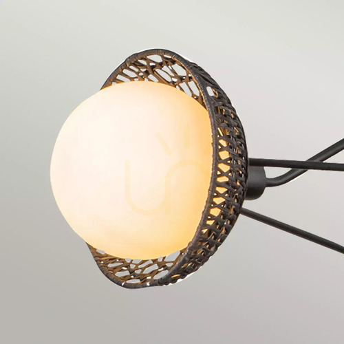 Check Perth chandelier - 3 light sources - Matte black Elstead