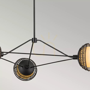 Perth chandelier - 3 light sources - Matte black Elstead small 5