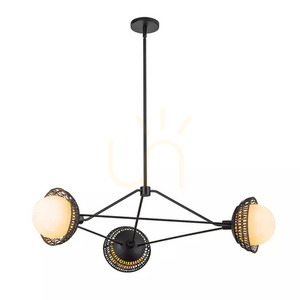 Perth chandelier - 3 light sources - Matte black Elstead small 0