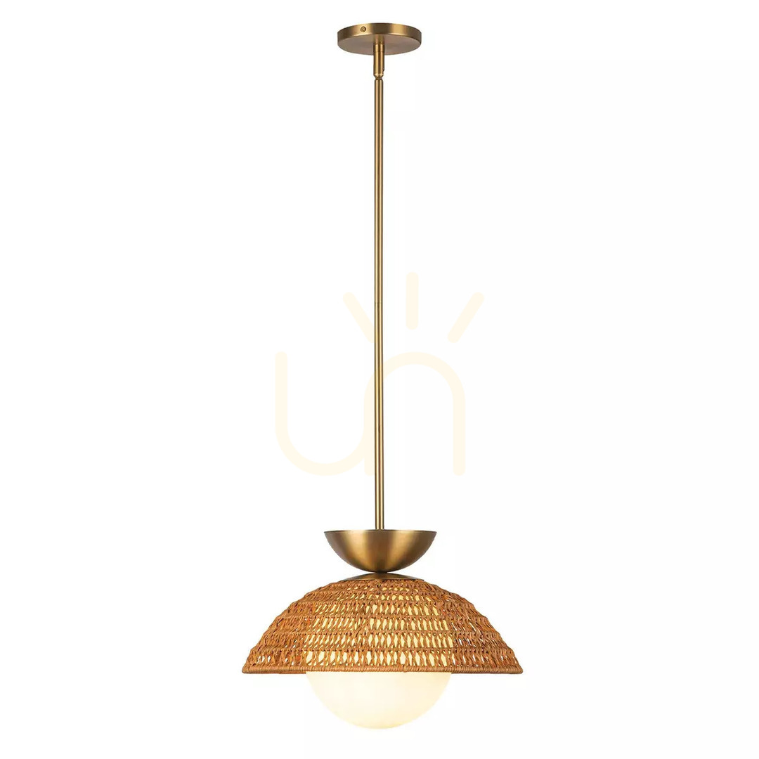 View Perth pendant lamp - 1 light source - Brushed gold Elstead Perth pendant lamp - 1 light source - Brushed gold Elstead