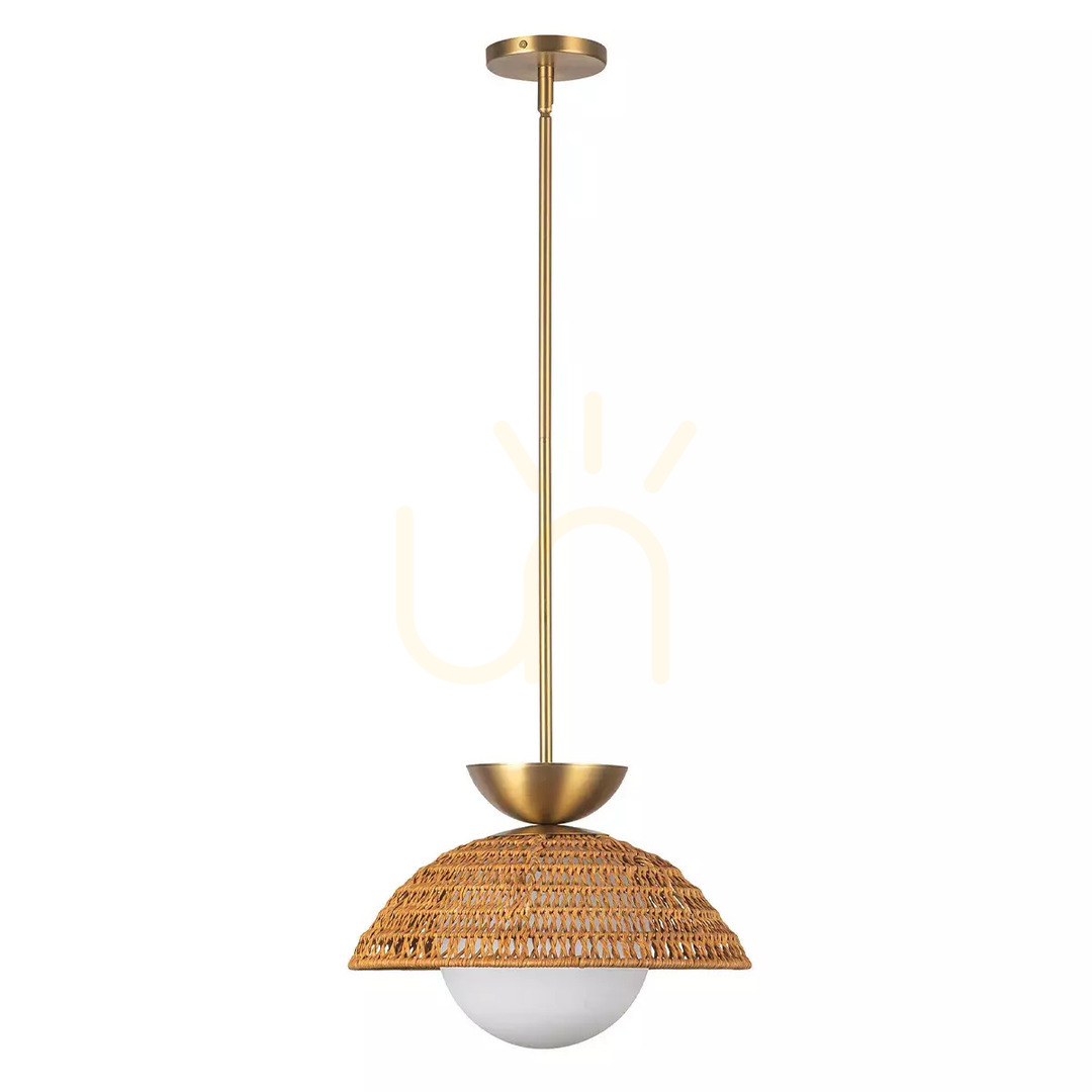 Preview Perth pendant lamp - 1 light source - Brushed gold Elstead Perth pendant lamp - 1 light source - Brushed gold Elstead