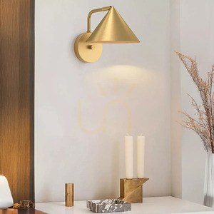 Remyck wall lamp - 1 light source - Brushed gold Elstead small 3