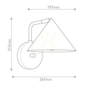 Remyck wall lamp - 1 light source - Brushed gold Elstead small 4