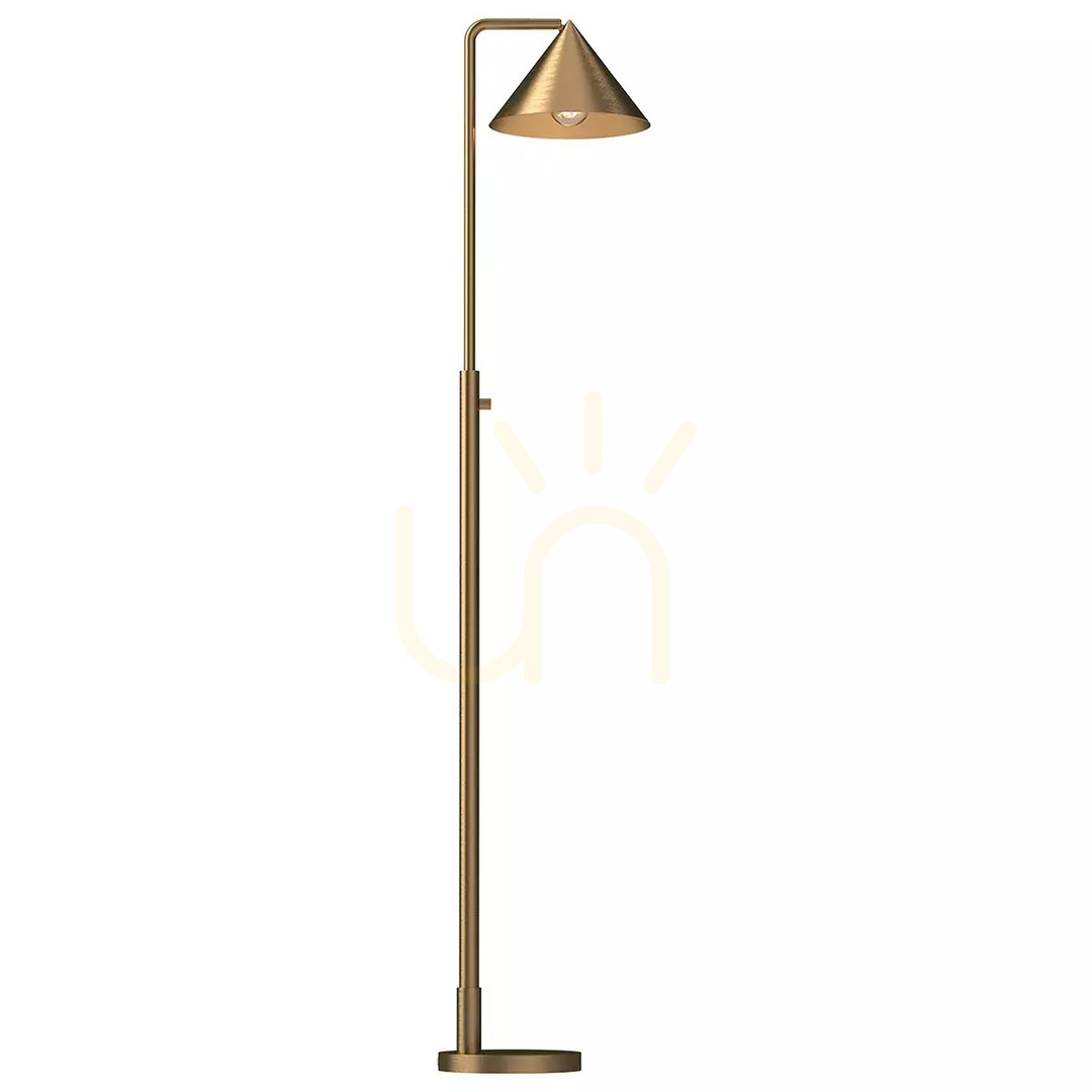 Remyck floor lamp - 1 light source - Brushed gold Elstead