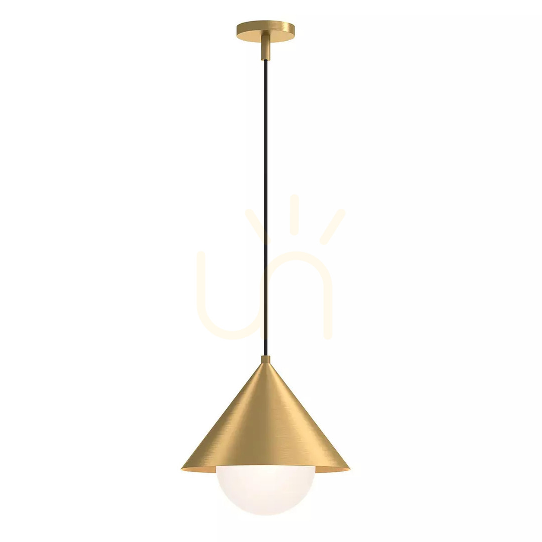Remyck pendant lamp - 1 light source - Brushed gold Elstead