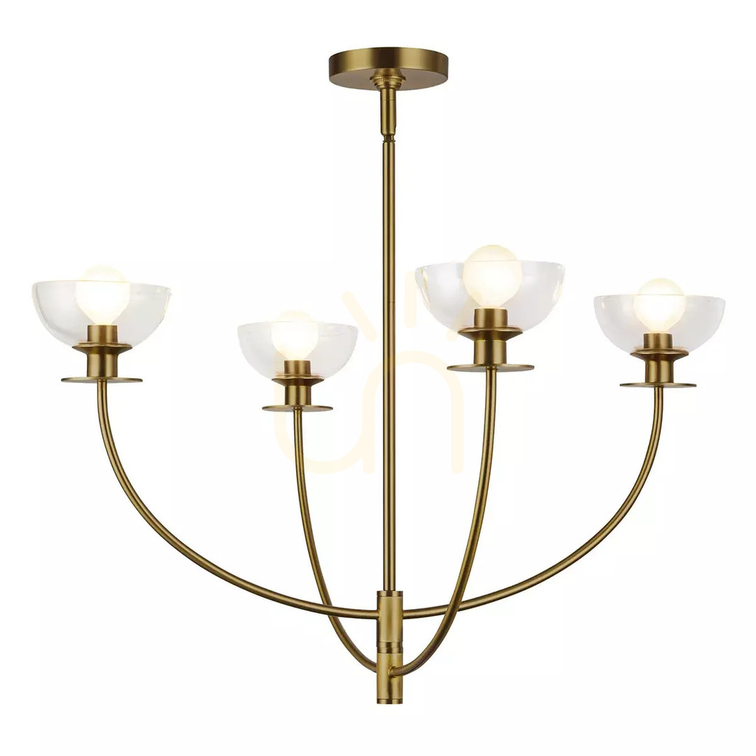 Sylvia chandelier - 4 light sources - Brushed gold Elstead