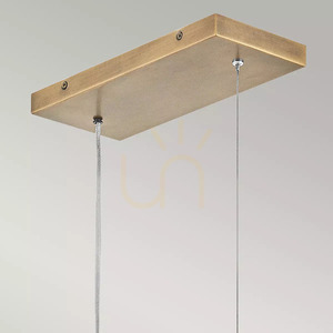 Hinkley Arco Linear LED Pendant 117 cm Heritage Brass - Elstead small 4