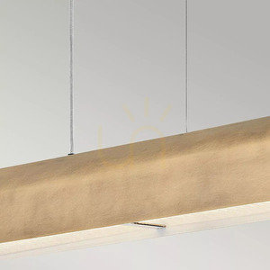 Hinkley Arco Linear LED Pendant 117 cm Heritage Brass - Elstead small 5