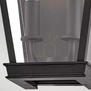 Chapel Hill Outdoor Half Wall Lantern - 2 Lights - Museum Black Elstead small 4