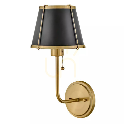 Check Clarke wall lamp - 1 light source - Warm brass Elstead
