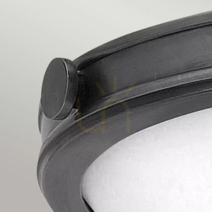 Hinkley Collier 3-Light Flush Ceiling Light, Black Oxide, 48.3 cm small 1
