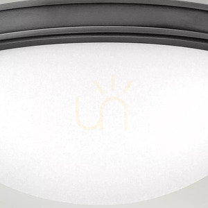 Collier Small Flush Ceiling Light - 2 lights - Black Oxide Elstead small 1