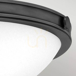Collier Small Flush Ceiling Light - 2 lights - Black Oxide Elstead small 2