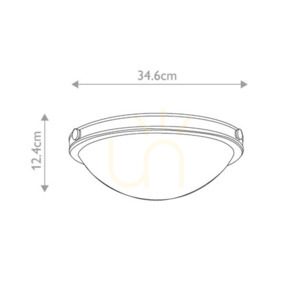 Collier Small Flush Ceiling Light - 2 lights - Black Oxide Elstead small 3