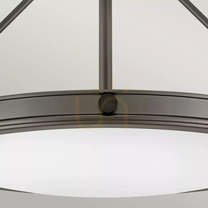 Medium Collier semi-flush ceiling light - 4 light sources - Black Oxide Elstead small 2