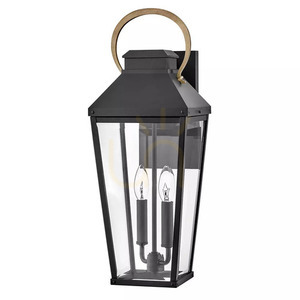 Dawson large wall lantern - 2 light sources - Black, burnished bronze Elstead small 6